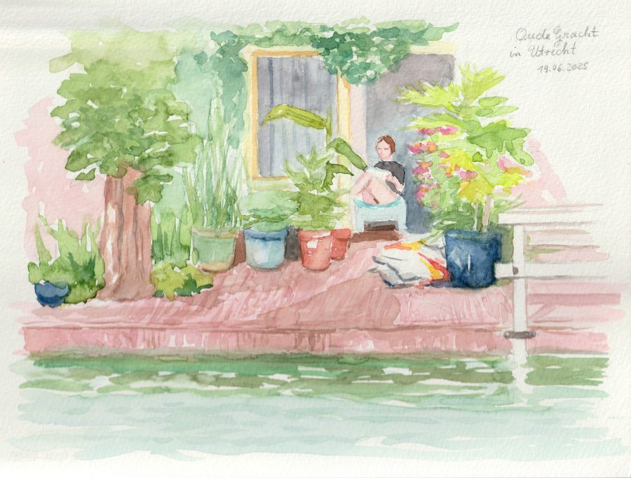 Oude Gracht Aquarell 19.06.25 Oude Gracht Aquarell 19.06.25